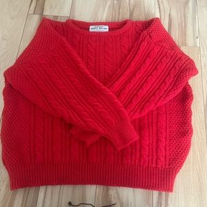 Vintage red wool sweater